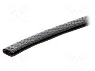 Hole and edge shield; PVC; L: 10m; black; H: 9mm; W: 6mm; industrial FATH