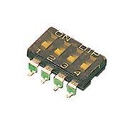 DIP SW, SPST-NO, 0.025A/24VDC, 4POS, SMD