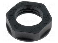 Nut; M12; polyamide; UL94V-2; 17mm; black; -20÷100°C; Thread: metric LAPP