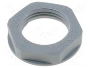 Nut; M20; polyamide; UL94V-2; 27mm; grey; Thread: metric; Pitch: 1.5 LAPP