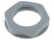 Nut; M20; polyamide; UL94V-2; 27mm; grey; Thread: metric; Pitch: 1.5 LAPP