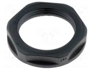 Nut; PG21; polyamide; UL94V-2; 36mm; black; Thread: PG; with flange LAPP
