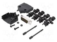 Connector: D-Sub; PIN: 15; plug; male; straight; soldering MH CONNECTORS