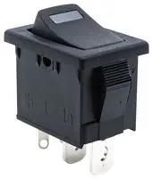 ROCKER SW, SPST-NO, 15A, 125VAC, PANEL