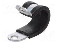 Fixing clamp; ØBundle : 13mm; W: 15mm; steel; Ømount.hole: 6.4mm LAPP