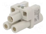 Connector: HDC; contact insert; female; GWconnect; PIN: 3; 40A; 400V MOLEX