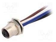 Connector: M12; socket; PIN: 4; female; T code-Power; cables; IP67 AMPHENOL LTW