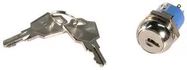 KEYLOCK SWITCH, DPDT, 2POS, 4A, 125V