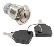 KEYLOCK SWITCH, DPDT, 3POS, 2A, 24V