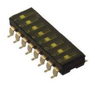 DIP SW, SPST-NO, 7CKT, 0.025A/24VDC, SMD