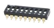 DIP SW, SPST-NO, 9CKT, 0.025A/24VDC, SMD