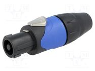 Connector: loudspeaker; plug; female; PIN: 4; for cable; 30A; 133V AMPHENOL