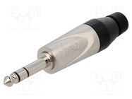 Connector: Jack 6,3mm; plug; male; stereo; ways: 3; straight; silver 