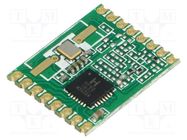 Module: RF; FM receiver; FSK; 433.92MHz; SPI; -120dBm; 1.8÷3.6VDC HOPE MICROELECTRONICS