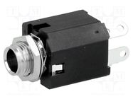 Connector: Jack 6,3mm; socket; female; stereo; ways: 3; straight AMPHENOL