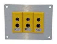 THERMOCPL CONN, W/PANEL, SOCKET, K, 3WAY