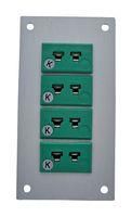 THERMOCPL CONN, W/PANEL, SOCKET, K, 4WAY