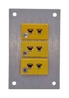 THERMOCPL CONN, W/PANEL, SOCKET, K, 3WAY