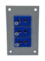 THERMOCPL CONN, W/PANEL, SOCKET, K, 3WAY