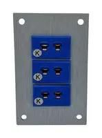 THERMOCPL CONN, W/PANEL, SOCKET, K, 3WAY