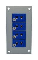 THERMOCPL CONN, W/PANEL, SOCKET, K, 4WAY