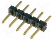 Connector: pin strips; pin header; male; PIN: 5; straight; 2mm; THT FISCHER ELEKTRONIK