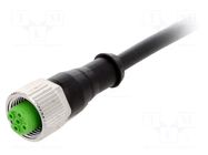 Cable: for sensors/automation; M12; PIN: 4; straight; 10m; plug MURR ELEKTRONIK