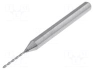 Drill bit; Ø: 0.65mm; L: 38.2mm; tungsten carbide; 1/8"; 3.175mm KEMMER PRAEZISION