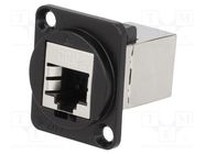 Coupler; FT; Cat: 6; shielded; Layout: 8p8c; RJ45 socket,both sides CLIFF