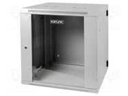 Enclosure: RACK cabinet; Standard: 19"; 12U; grey; Y: 600mm; X: 600mm DIGITUS