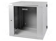 Enclosure: rack cabinet; Standard: 19"; 12U; grey; X: 600mm; Y: 600mm DIGITUS