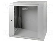 Enclosure: RACK cabinet; Standard: 19"; 12U; grey; Y: 450mm; X: 600mm DIGITUS