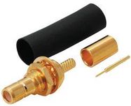 RF/COAXIAL, SMB BULKHEAD JACK, 50 OHM, CRIMP