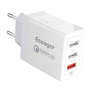 Wall charger, Essager, ECTQC3-FBB02,  3xUSB, 30W (white), Essager