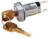 SWITCH, KEY OPERATED, SPST, 1A, 120V