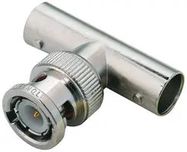BNC TEE ADAPTER, 1 X JACK-1 X PLUG/JACK