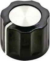 FLUTED KNOB WITH LINE INDICATOR, 6.35MM