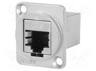 Coupler; FT; Cat: 6; shielded; Layout: 8p8c; RJ45 socket,both sides CLIFF