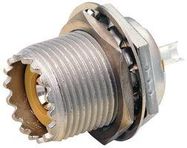 RF/COAXIAL, UHF BULKHEAD RECEPTACLE, STRAIGHT, SOLDER