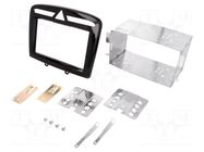 Radio frame; Peugeot; 2 DIN; black ACV