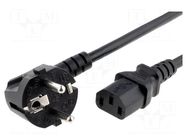 Cable; 3x1mm2; CEE 7/7 (E/F) plug angled,IEC C13 female; PVC; 1m LIAN DUNG