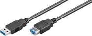 USB Extension Cable, USB 3.0, 1.8 m, black, 1.8 m - USB 3.0 male (type A) > USB 3.0 female (Type A)