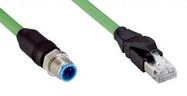 ENET/FIELDBUS CBL, 4P, M12-RJ45 PLUG, 5M