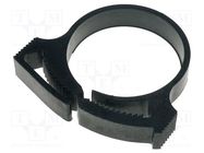 Fixing clamp; ØBundle : 25.8÷29.2mm; W: 7.4mm; polyamide; black HELLERMANNTYTON