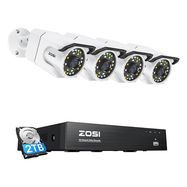 IP Camera ZOSI C105 4 pcs WiFi 8MP + NVR 8ch + 2TB HDD, ZOSI