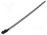 Cable tie; multi use; L: 260mm; W: 7mm; polyurethane; 57N; black HELLERMANNTYTON