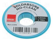 Tape: desoldering; halide-free,rosin; W: 1.5mm; L: 10m KONTAKT CHEMIE