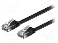 Patch cord; U/UTP; 6; stranded; Cu; PVC; black; 0.5m; 32AWG Goobay