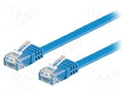 Patch cord; U/UTP; 6; stranded; Cu; PVC; blue; 1.5m; 32AWG Goobay