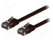 Patch cord; U/UTP; 6; stranded; Cu; PVC; dark brown; 1.5m; 32AWG Goobay